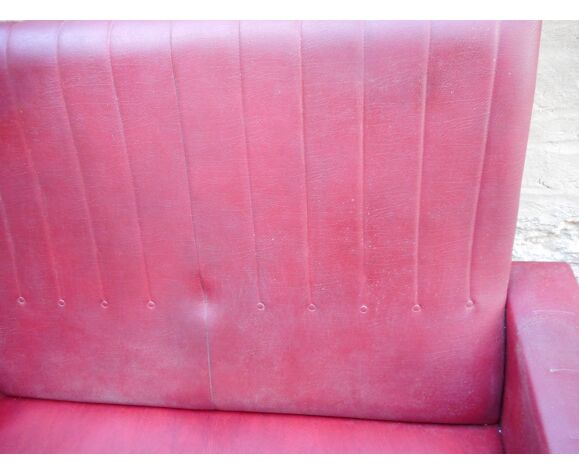 Sofa 2 place skai red