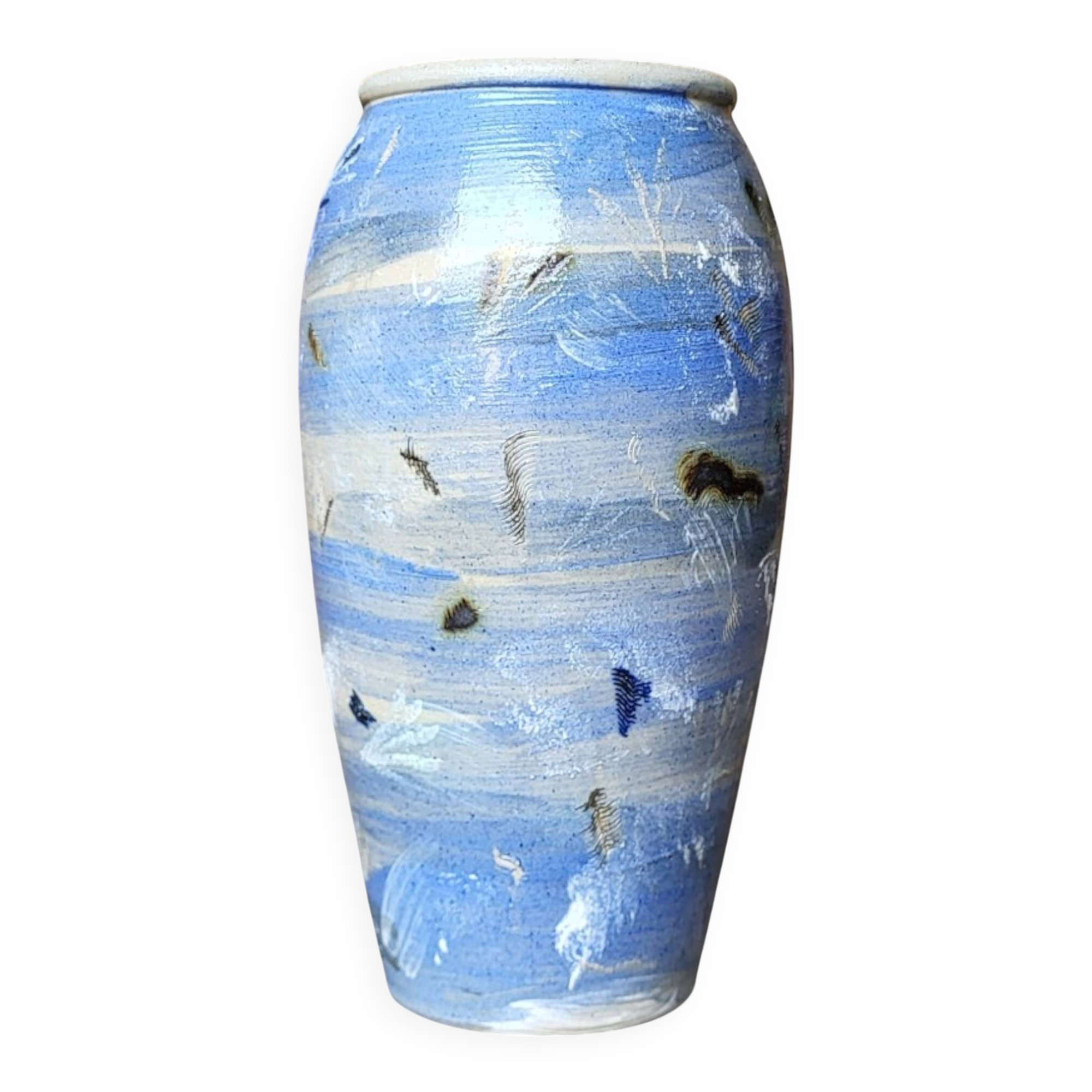Japanese-style stoneware vase