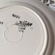 Set of eight plates desserten yellow green and red