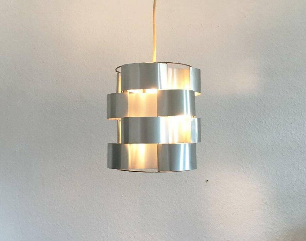 French aluminium sculptural pendant from the mid-century by Max Sauze, 1960s.