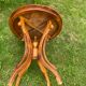 Round table and wrought iron chair