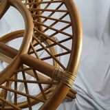 Adrien Audoux, Frida Minet table in rattan with glass top, France.