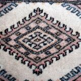 Tapis vintage fait main Boukhara – 39 x 42 cm – Design traditionnel