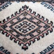 Tapis vintage fait main Boukhara – 39 x 42 cm – Design traditionnel
