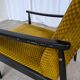 Vintage Yellow Fabric Armchair: Mid-Century Modern Lounge Chair