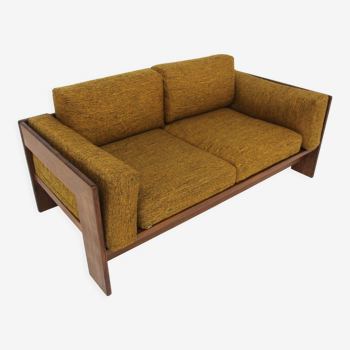 2-seater rosewood sofa "bastiano", tobia scarpa, gavina, italy, 1960