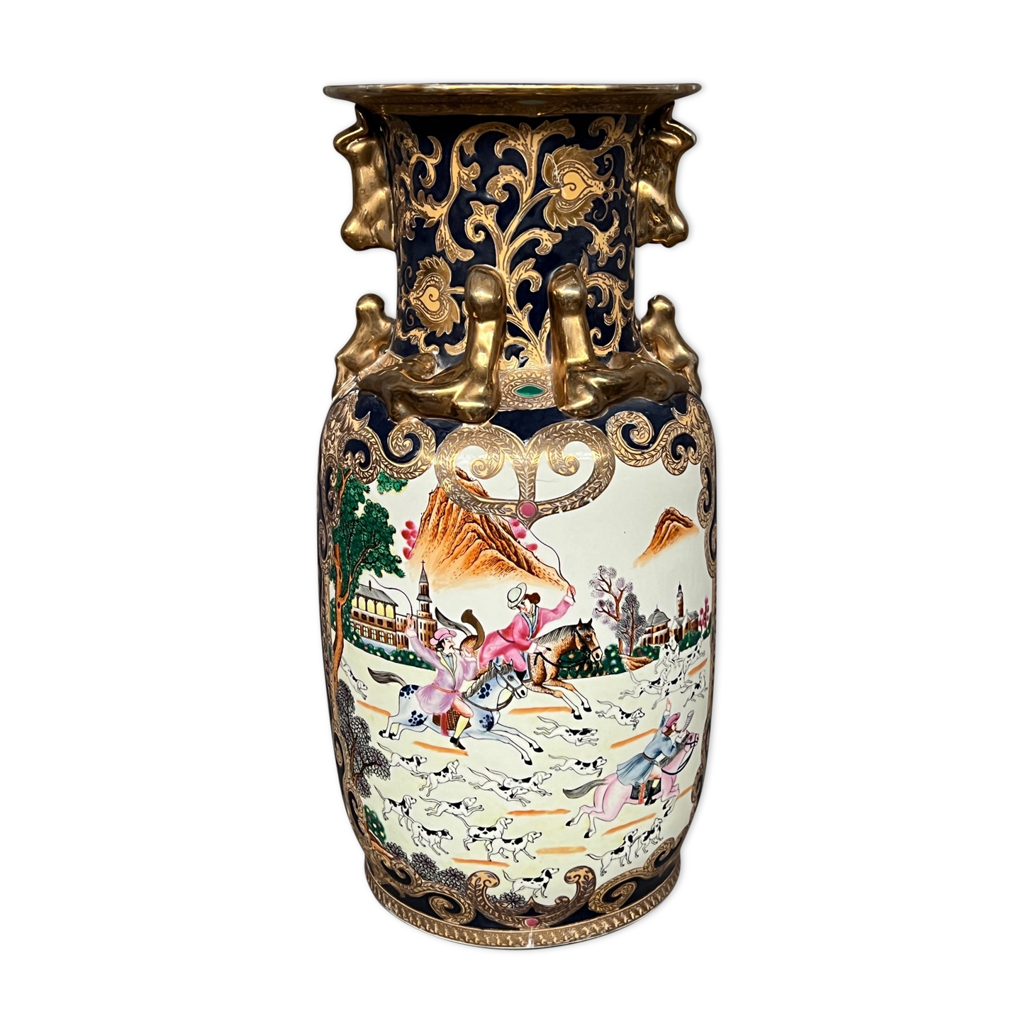 Vase, relief paint, gilding