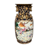 Vase, relief paint, gilding