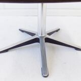 Wilkhahn Delta Highback set of 2 brown leather armchairs by Delta Design