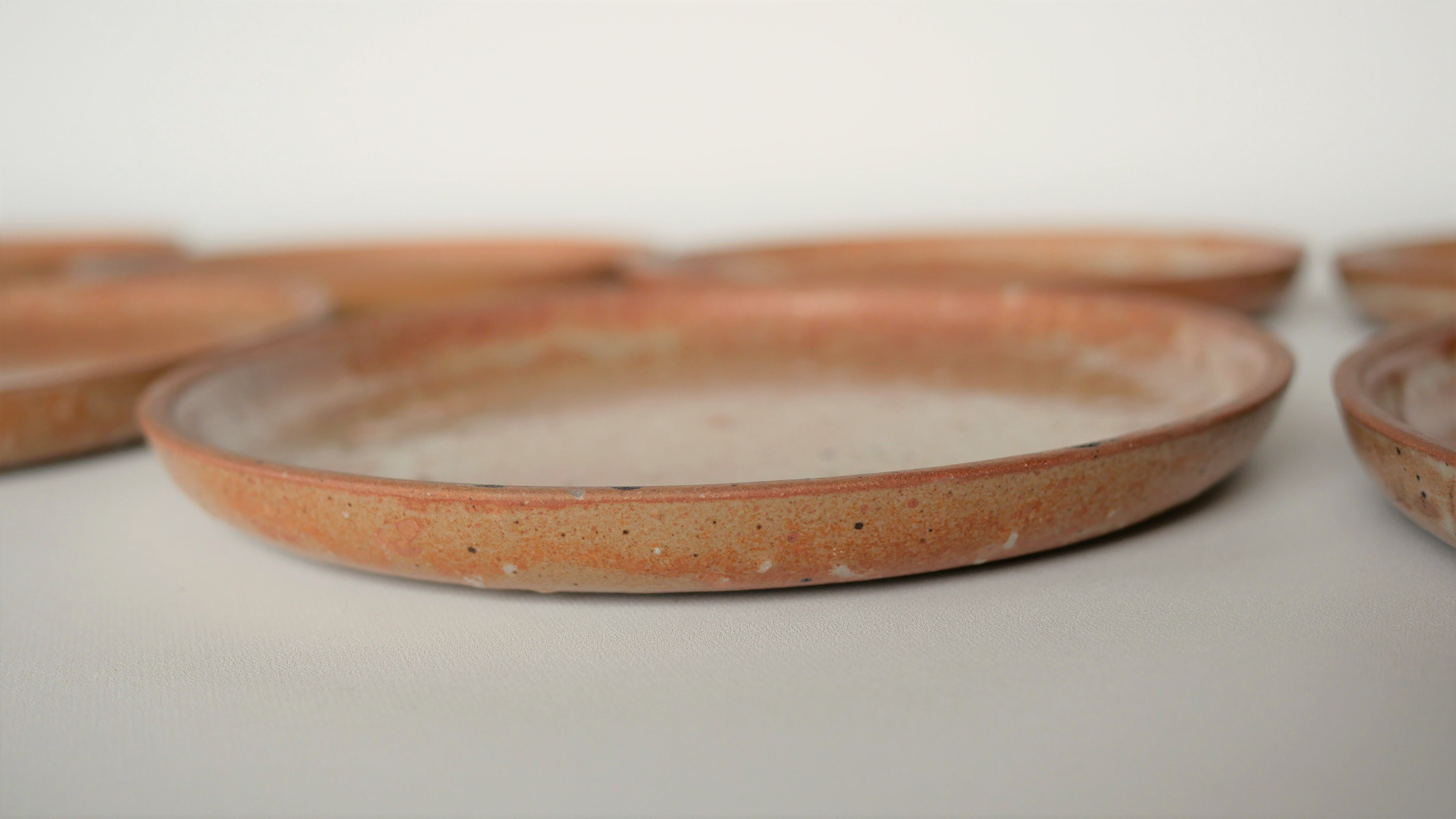 Series of 10 vintage sandstone plates