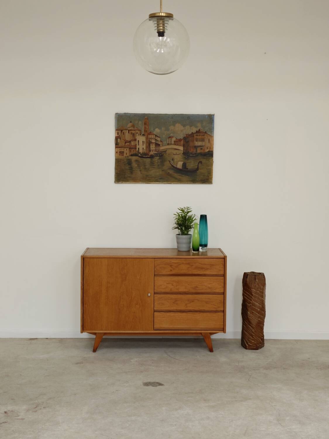 U-458 oak sideboard by Jiri Jiroutek for Interier Praha 1960