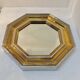 Sandro Petti enormous octagonal mirror brass chrome 1970s Maison Jansen
