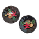 2 slip plates decorated with starfish and fish