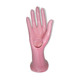 Hand baguier soliflore pink ceramic