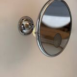 Vintage adjustable chrome mirror, magnifying and illuminating, France 1970