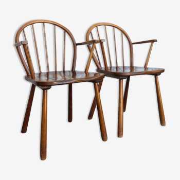 Pair of Scandinavian bars with solid wood Denmark