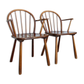 Pair of Scandinavian bars with solid wood Denmark