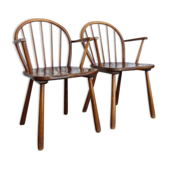 Pair of Scandinavian bars with solid wood Denmark