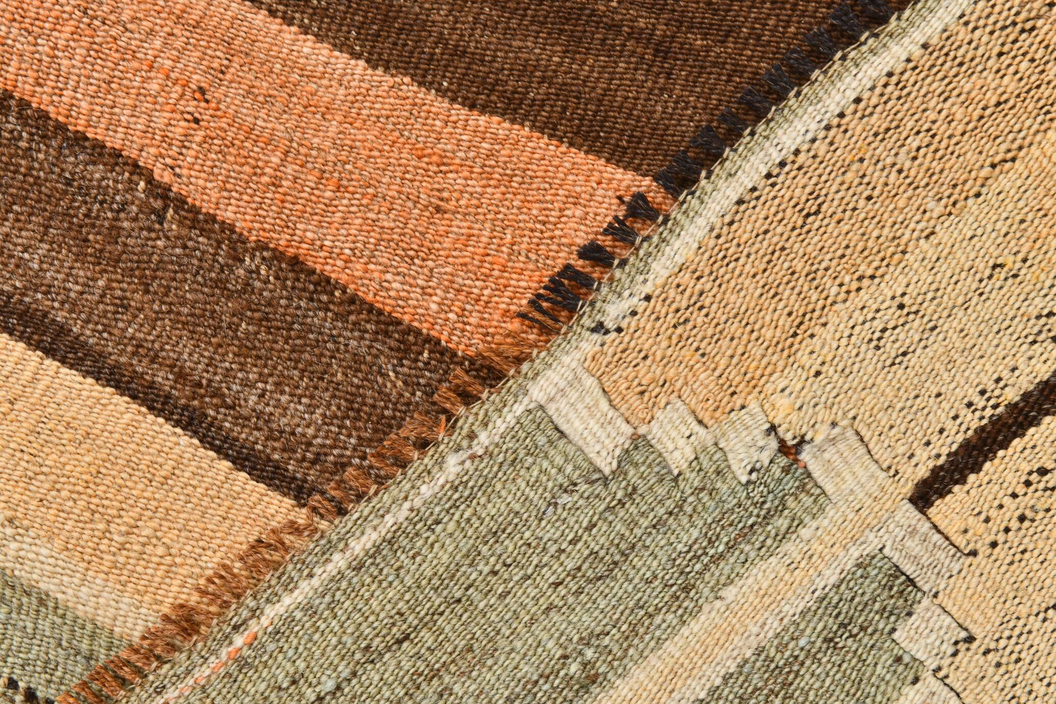 Tribal Pattern Vintage Kilim Runner Rug, 80x347Cm