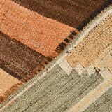 Tribal Pattern Vintage Kilim Runner Rug, 80x347Cm