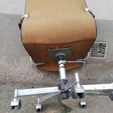 Vintage office chair yellow fabric