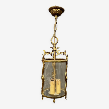 Lanterne suspendue cristal en bronze