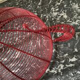 Red wired metal fruit basket