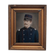 Portrait old man in gold frame