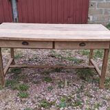 Old farmhouse table 2 drawers