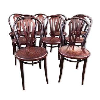 Set of 9 bistro chairs