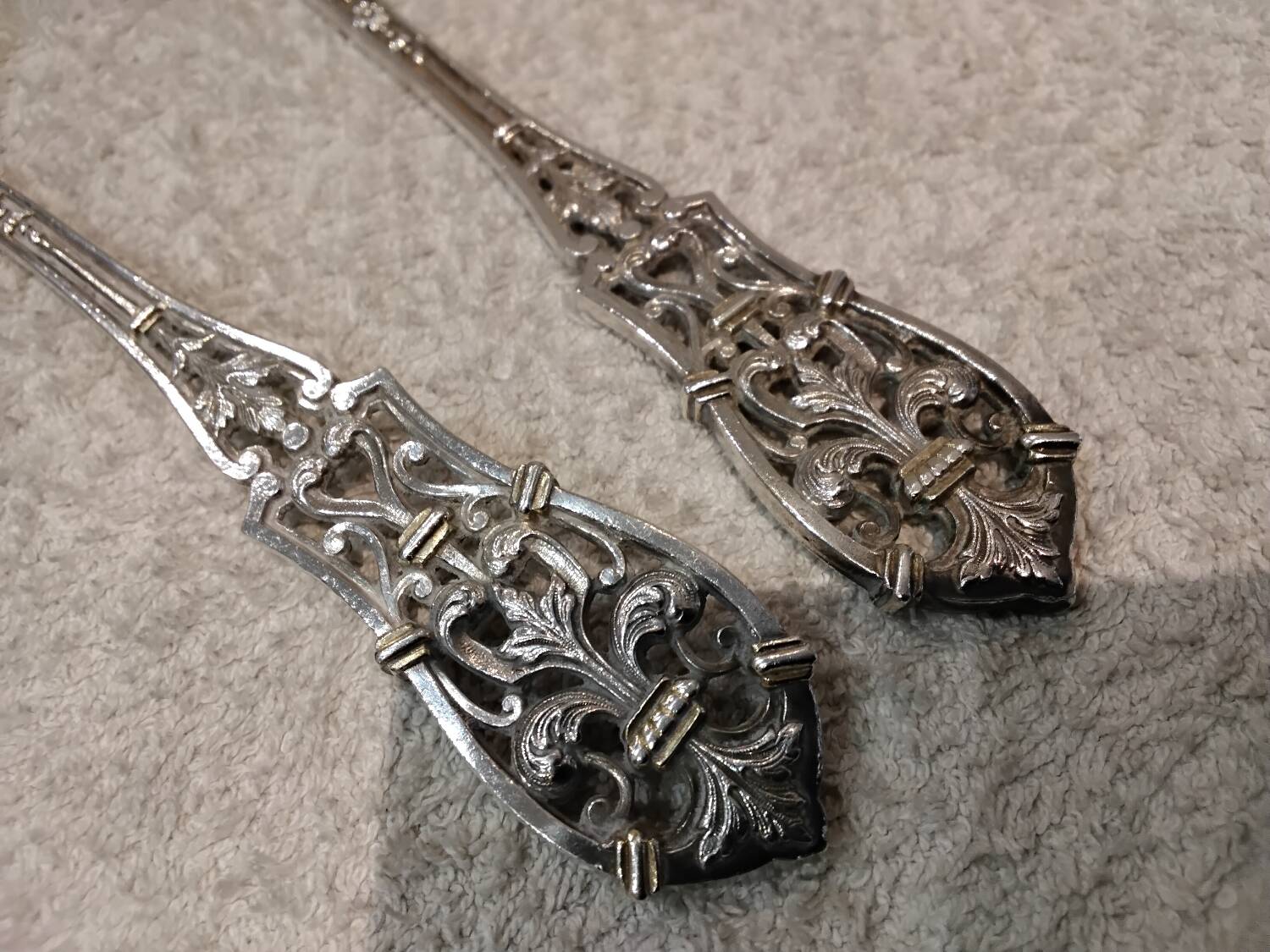 Silver ice cream serving set 800 boar renaissance griffin