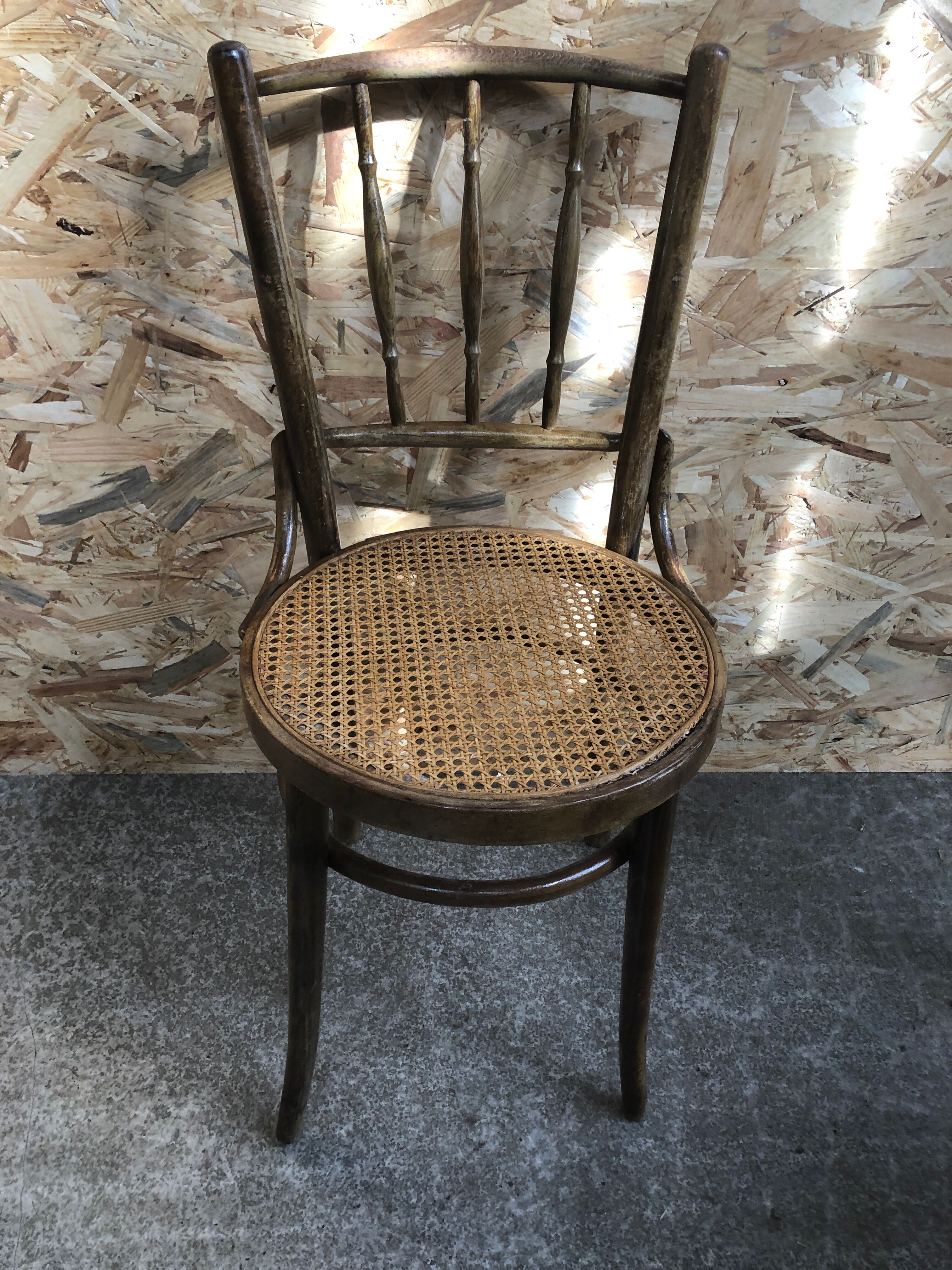 Old Chair Bistro Wood + Seat Cannée Vintage