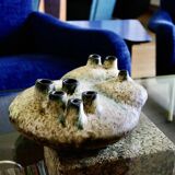 Vintage organic-shaped vase by elmut schaffenacker 1960