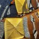 chaises vintage en chêne GUILLERME & CHAMBRON