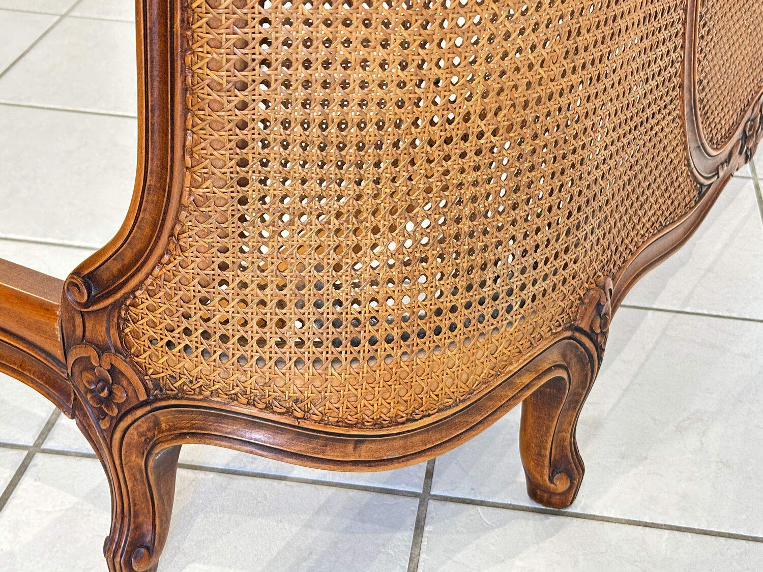 Lit basket in caning Louis XV style 1950