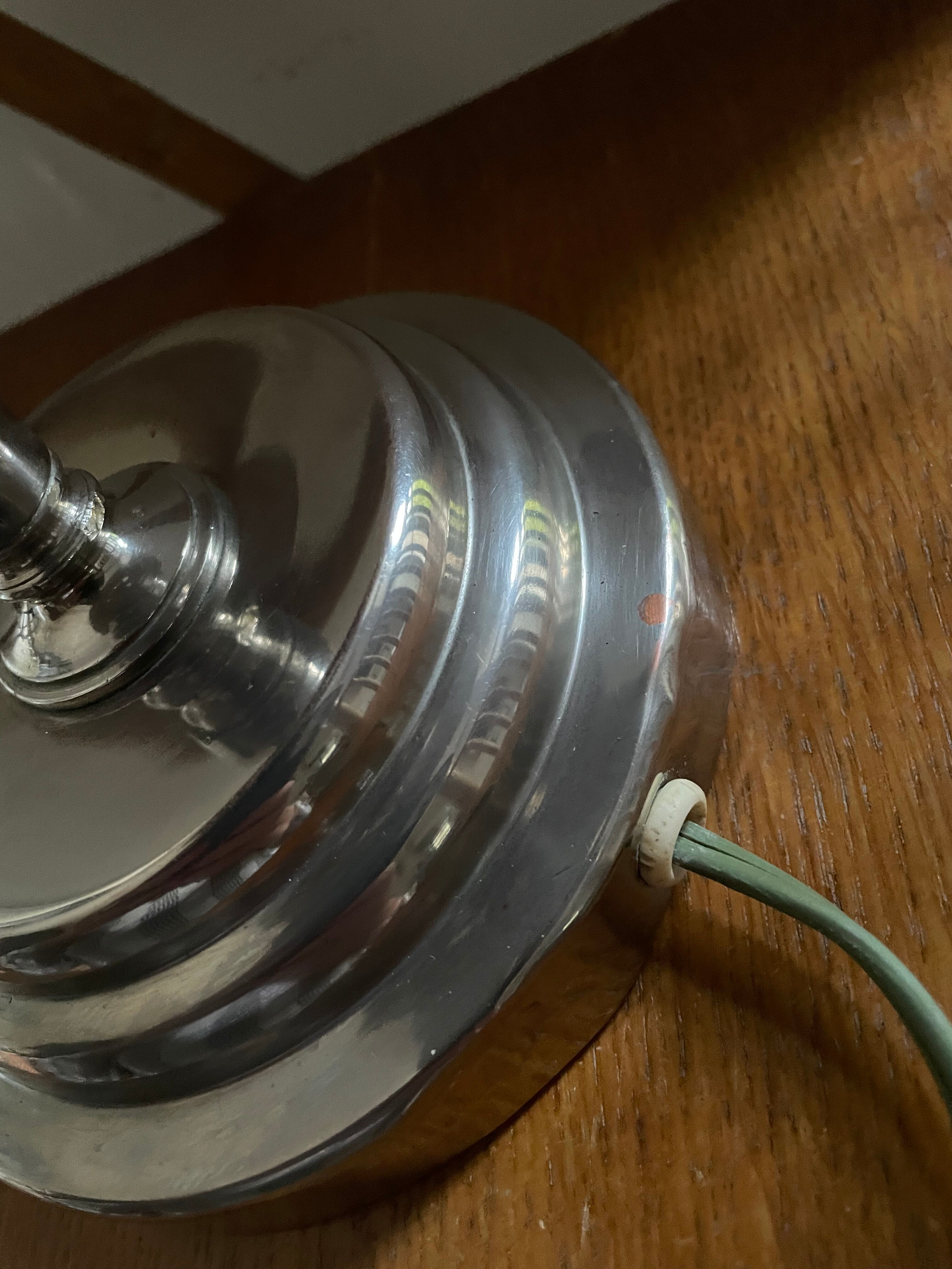 Art deco chrome mushroom lamp