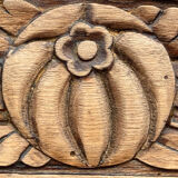 Parisian glass-fronted Art Deco wardrobe in solid raw walnut.