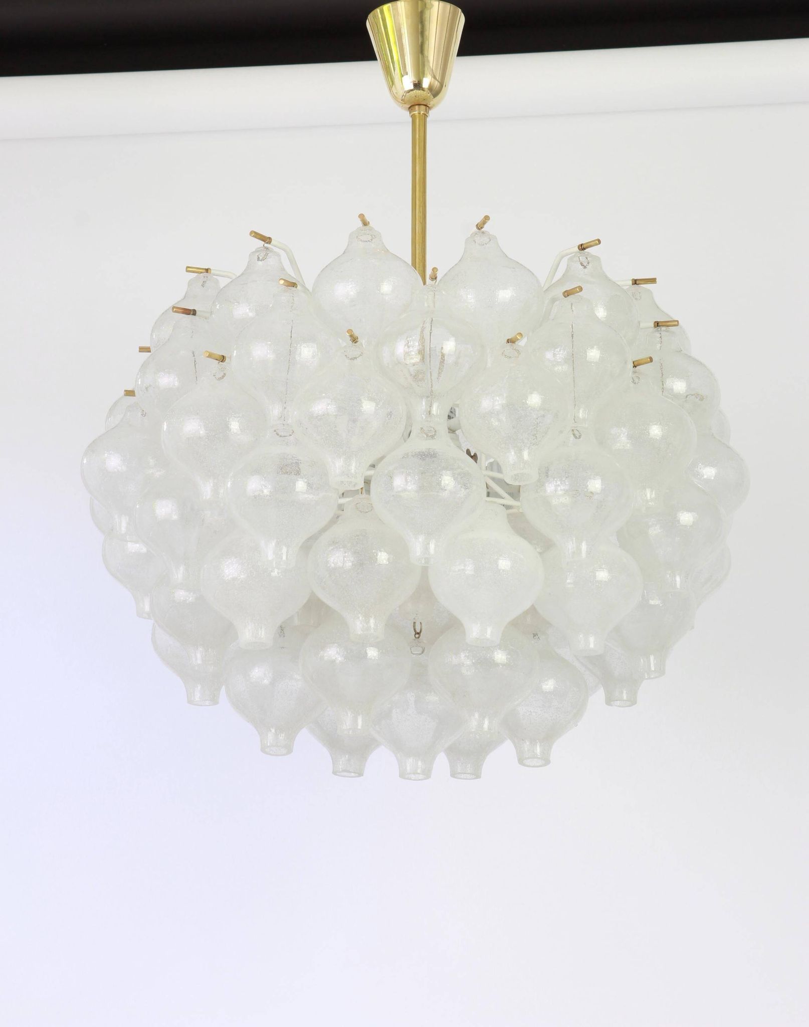 Glass Tulipan chandelier by Kalmar, Austria, 1960s