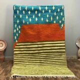 Handcrafted Berber rug in pure natural wool, size 150 x 250 cm