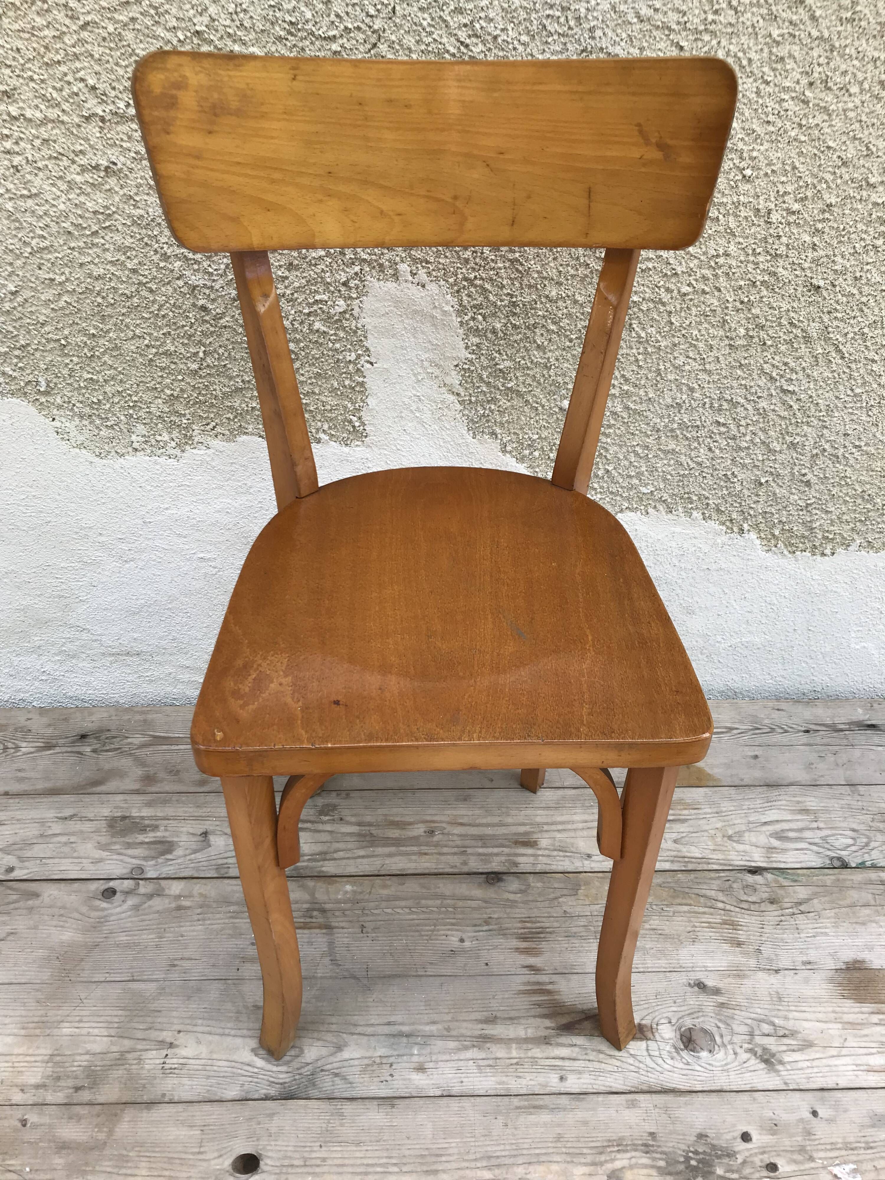 Pair of old bistro chairs 70s Vintage
