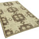 1970s handwoven wool anatolian beige carpet 138 cm x 224 cm