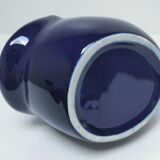 Grand cendrier poisson céramique bleue design vintage