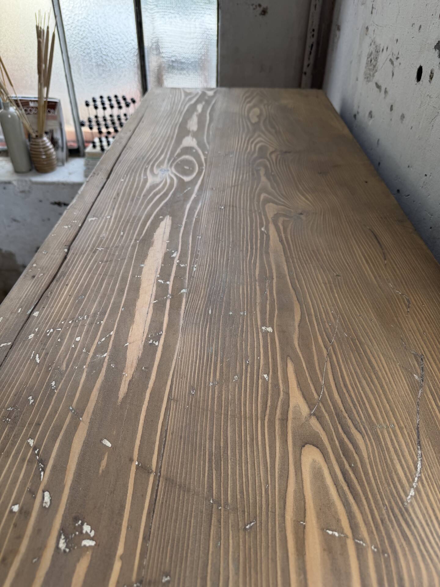 1950s pine workbench XL 160cm