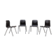 Set of 4 chairs design Galvanitas thur op seat in Pagholz 60-70 years