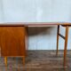 Scandinavian teak desk design 1960 feet spindles