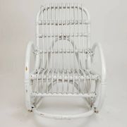 Chaise à bascule vintage pour enfant en rotin/bambou