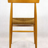 Vintage Czech straw chairs, 1960s, set of 4