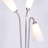 Lampadaire ArtDéco restauré, acier chromé, Tchéquie, années 1930