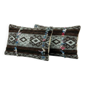 Set of 2 vintage kilim cushion covers 36x51 cm