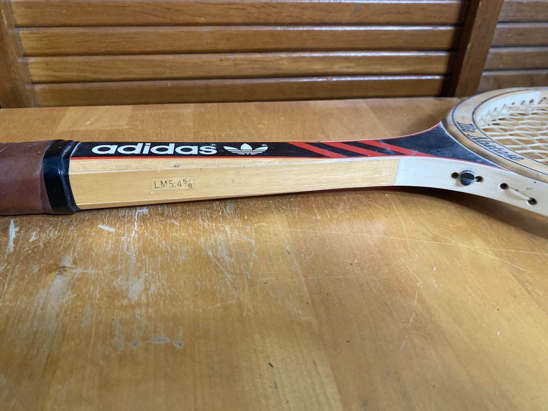 Raquette Tennis Ancienne ADIDAS Ilie Nostase Bois Sport + Housse Vinta